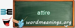 WordMeaning blackboard for attire